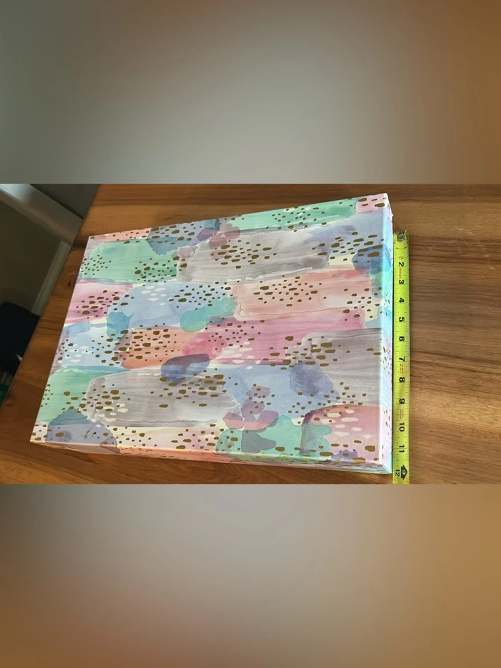Pastel Watercolor Gold Accent Decorative Box - Home Party Supplies
